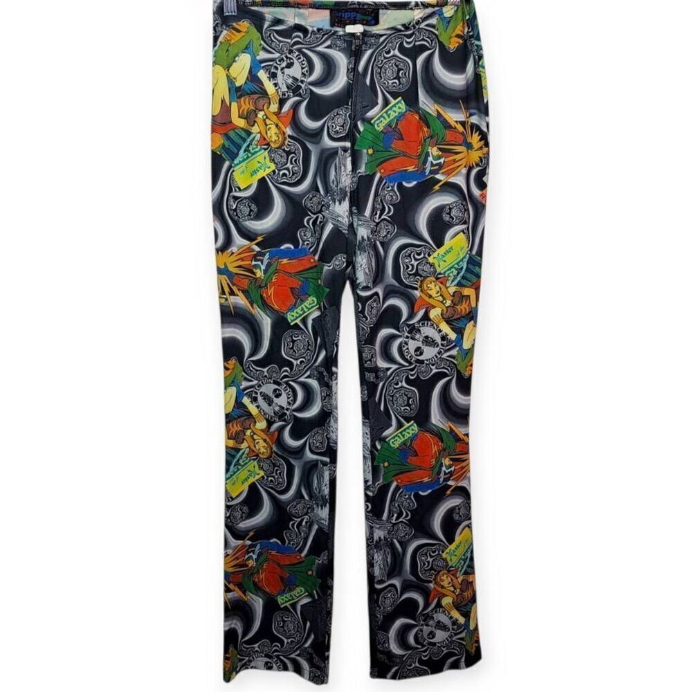 TRIPP NYC Vintage 80s 90s Pinball Space Print Pants size Small RARE